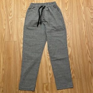 Grey plaid pants